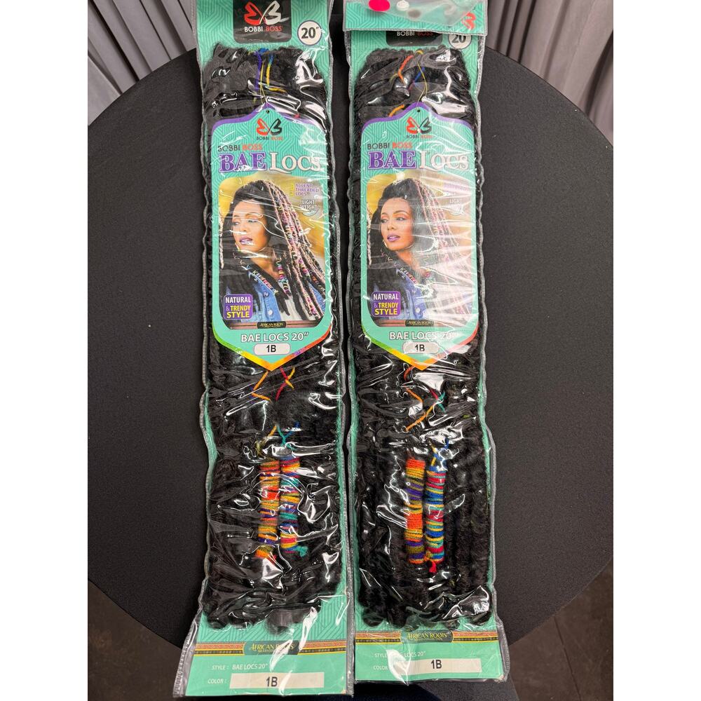 Bobbi Boss BAE Locs 20” Crochet Hair 2 Pack 1B Black